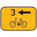 Dopravn znaka IS21b Smrov tabulka pro cyklisty